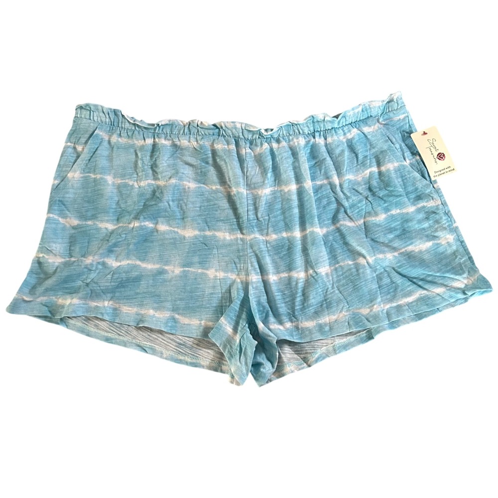 Secret Treasures Pajama Shorts Womens Size 3X (22W-24W) Blue Pajamas Pockets Pjs